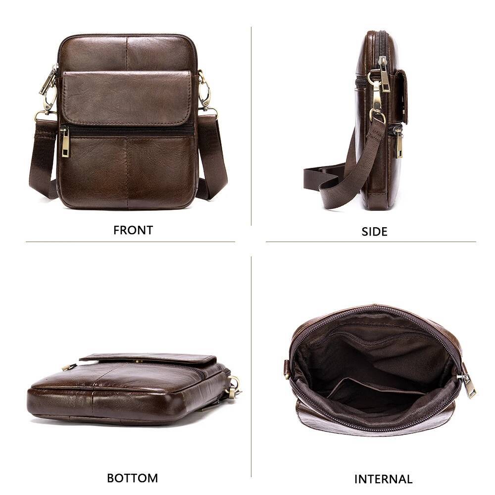 Luufan 2020 New Fashion Genuine Leather Shoulder for man Small Messenger Bags Mini Travel Crossbody Men Flap Bag Male