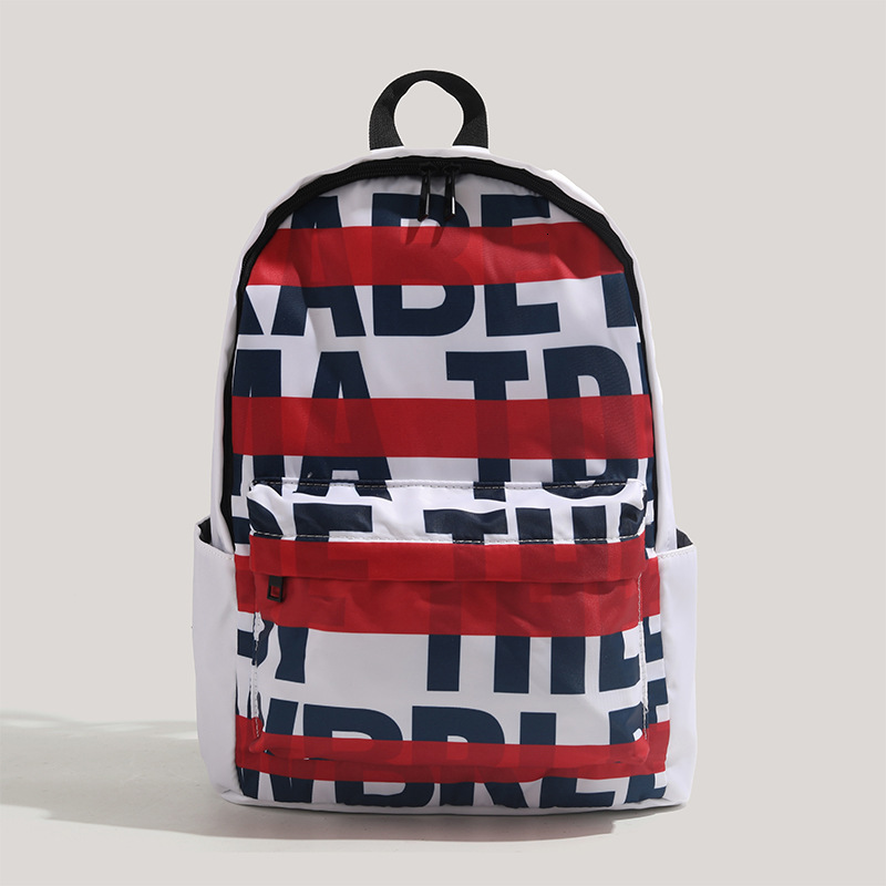 Large Capacity Unisex Backpack High School Students Durable Letter Print Laptop Bag ddmymoon