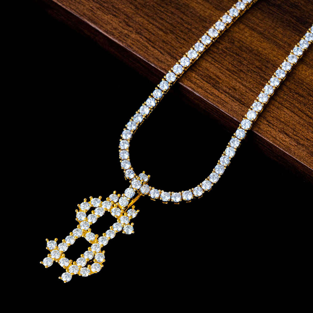 Hip-Hop Jewelry Iced Out VVS Full Inlaid D Color Moissanite Necklace Pendant Can Be Worn With Tennis Chain