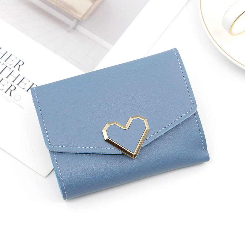 New Metal Small Clear Luxury Bag Heart-shaped 70% Off Simple Small Wallet Short Women's Wallet High-end Daily Versatile