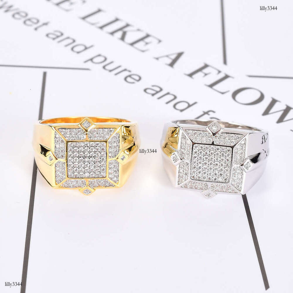 Hip Hop Men's AAA High-end Zircon Personality Creative Bling Ring for Men
