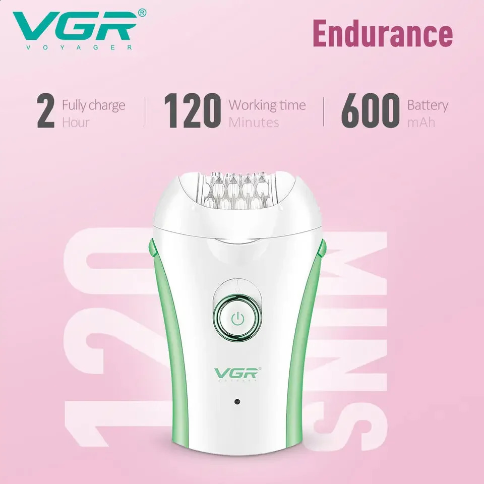VGR Rechargeable Women Epilator Electric Female Epilator For Face Hair Removal Machine For Legs Body Bikini Hair Remover 250805
