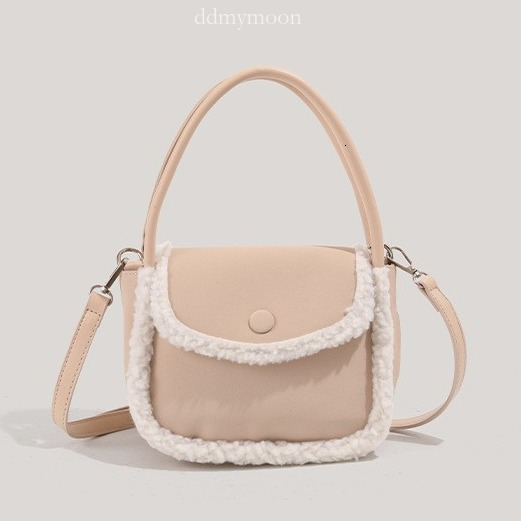 2025 New Fashion Plush Handbag Small Square Fluffy Shoulder Crossbody Bag ddmymoon
