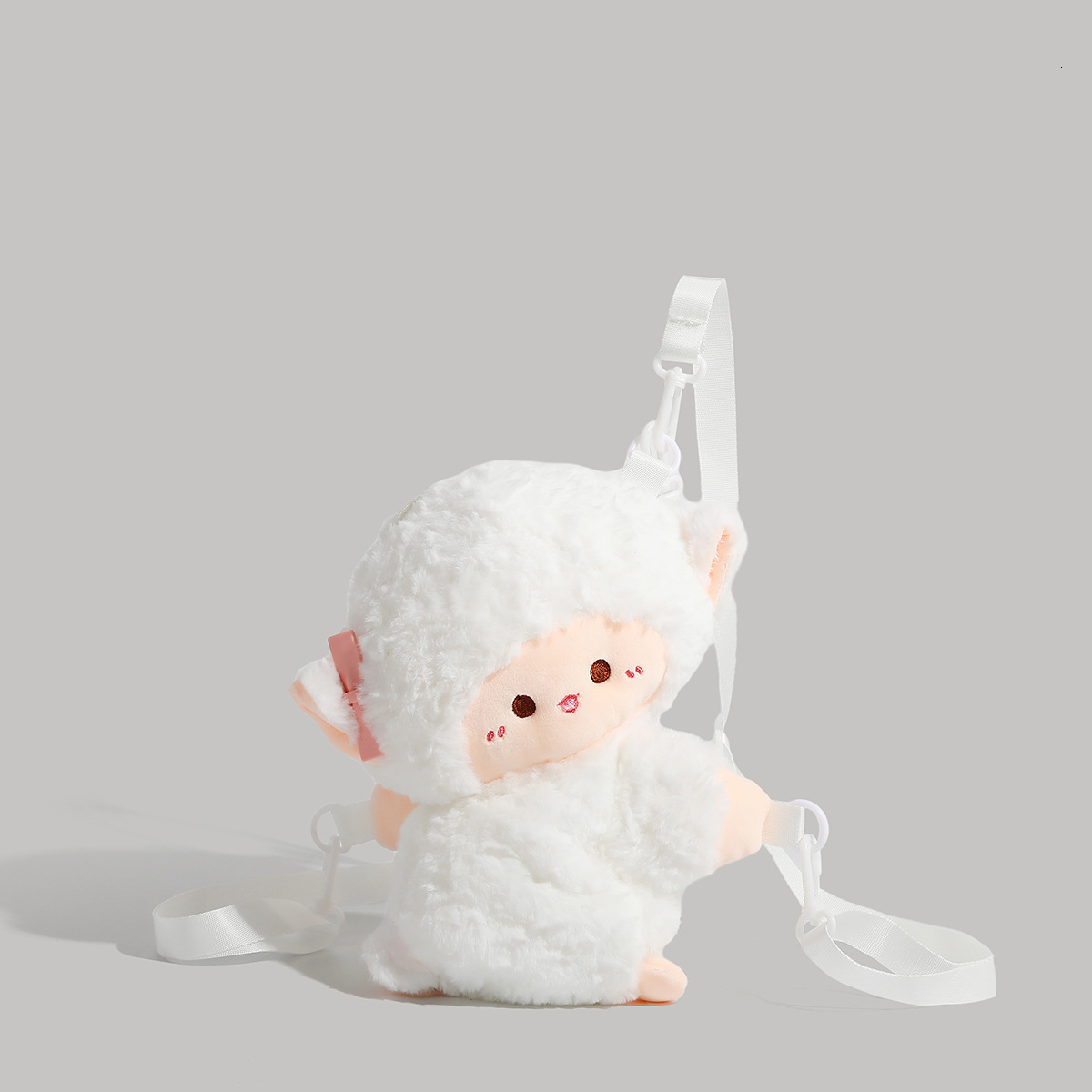 Little Lamb Cute Plush Doll Double Shoulder Backpack Cartoon Small Bag ddmymoon