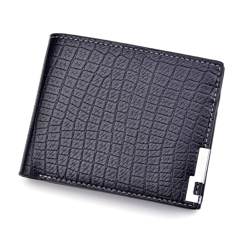 New Men's Wallet Short Style Luxury Designer Bag Bag Youth Korean Version Multi-card Slot Retro Crocodile Pattern Fashion Horizontal Soft Leather