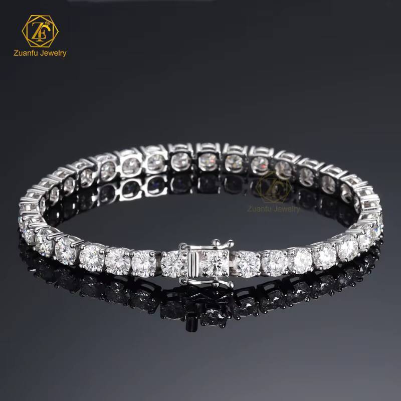 Hot Selling Man Jewelry GRA Certificates 2mm 5mm 6mm Stone VVS Moissanite Diamond Tennis Bracelets for Gift