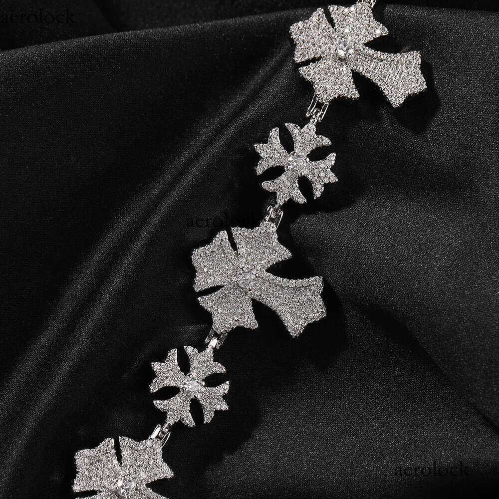 Hip-Hop Personality Creative New Snowflake Cross Bracelet Trendy Men Punk Style Unisex Jewelry