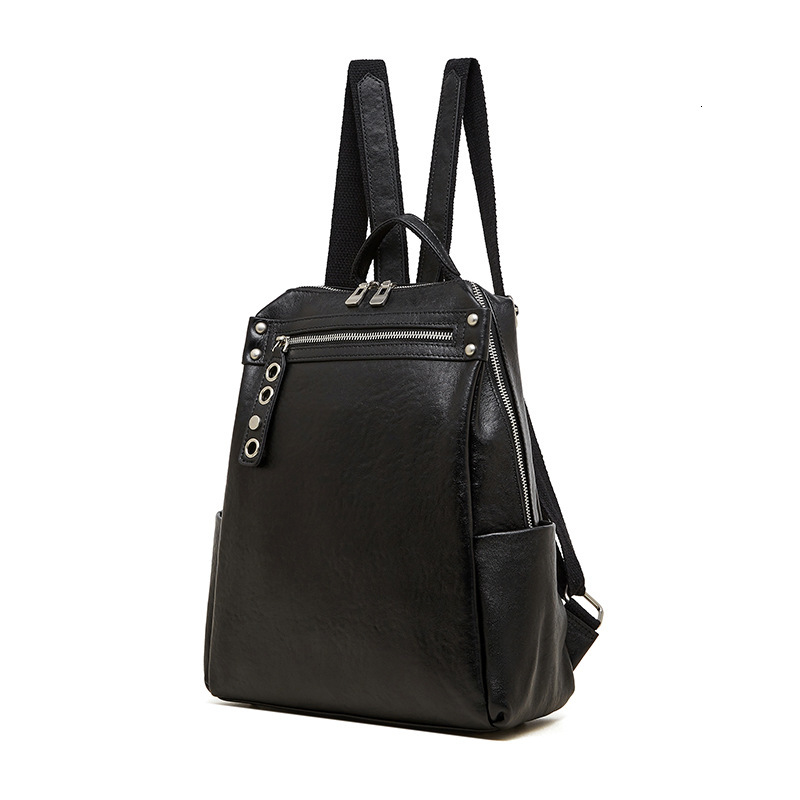 Top Layer Vegetable Tanned New Large Capacity Travel Lightweight Niche Genuine Leather Women's Bag Business Trip Backpack