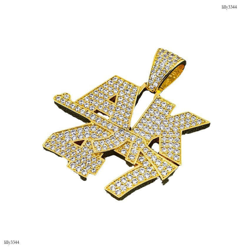 Personalized Full Sterling Silver Inlaid Moissanite chain Cross Pendant Hip Hop Unisex Accessories Necklace Trendy