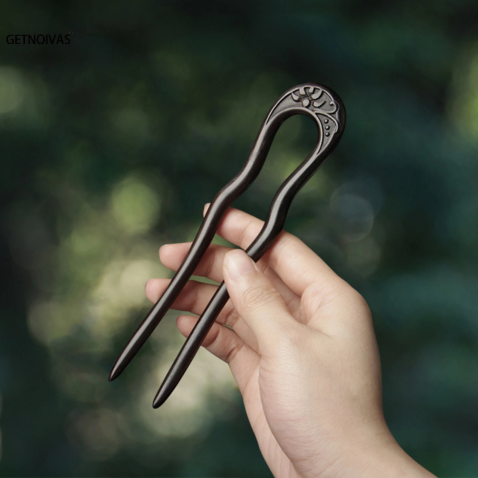 Wooden Hairpins U Shaped Hair Sticks Chinese Hanfu Hair Accessories Simple Wooden Hair Bun Chopsticks Girls Retro Jewelry 250807