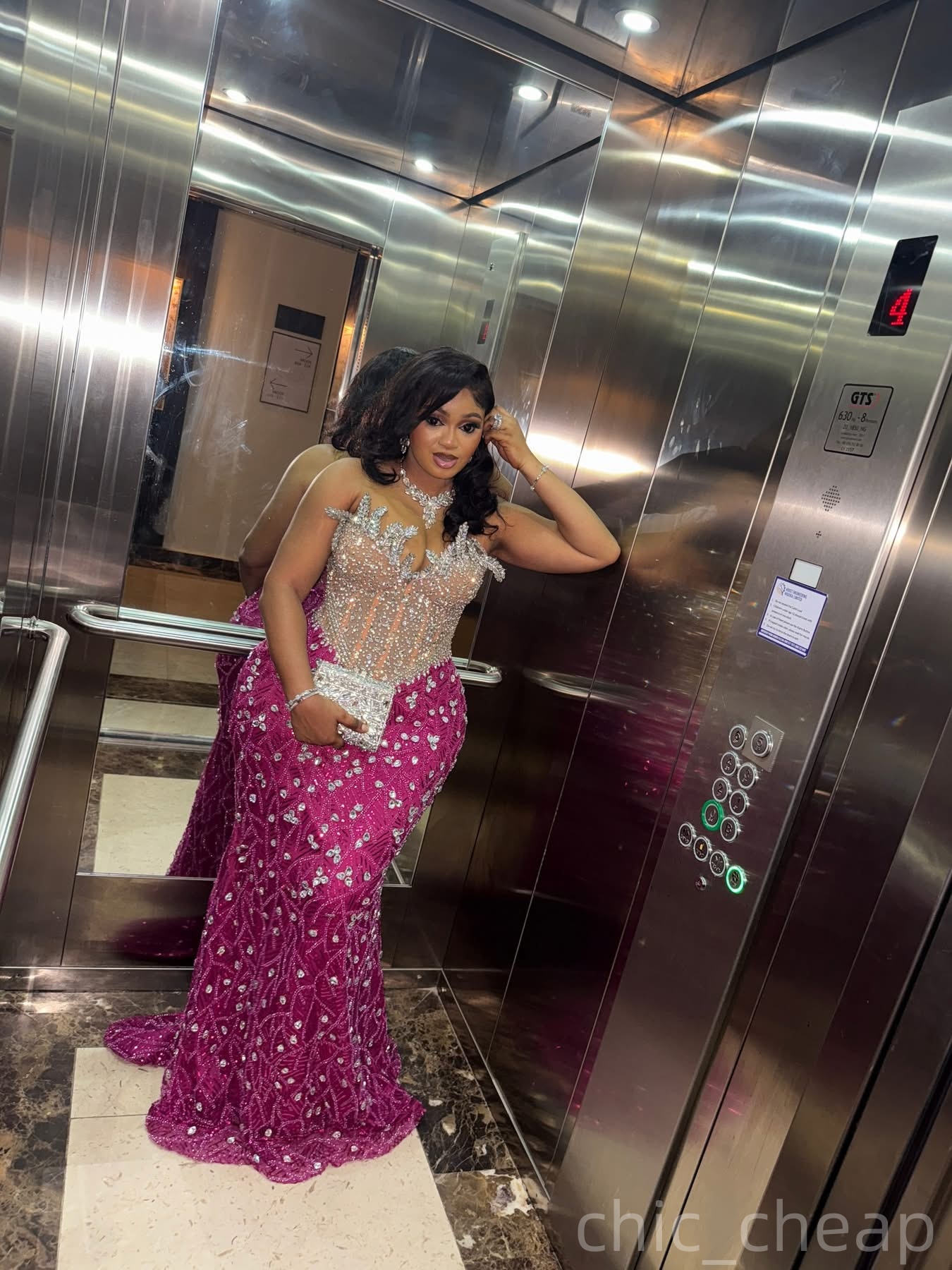 Mermaid Fuchsia Prom Dresses 2025 Crystals Illusion Detachable Train Evening Formal Party Second Birthday Engagement Gowns Plus Size Dress For Special