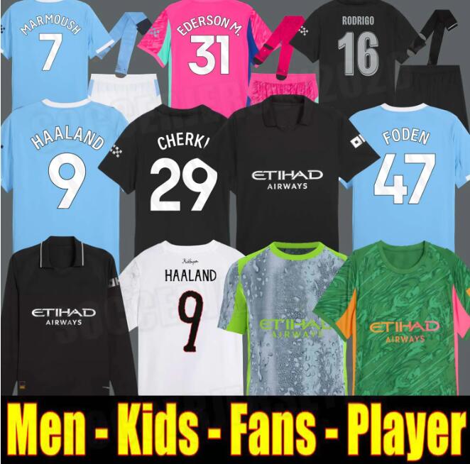 24 25 26 HAALAND soccer jersey football shirt DE BRUYNE CITIES GREALISH FODEN RODRIGO GVARDIOL SAVINHO WALKER 2025 2026 fans player version men kids kit 66