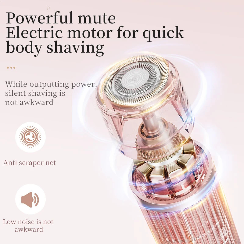 Electric Shaver for Women Bikini Trimmer Mustache Hair Removal Razor Ladies Face Underarm Legs Electric Painless Epilator 250805
