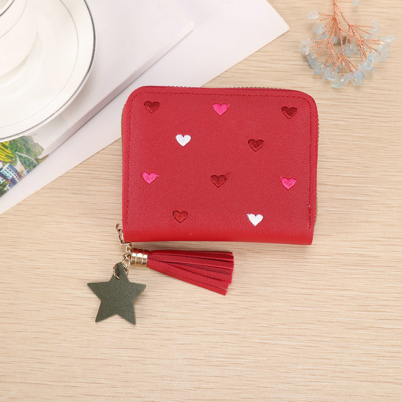2025 New Korean And Japanese Style Multifunctional Folding Women's Wallet Short Exquisite Simple Luxury Bag Leather Coin Purse Small Card Holder