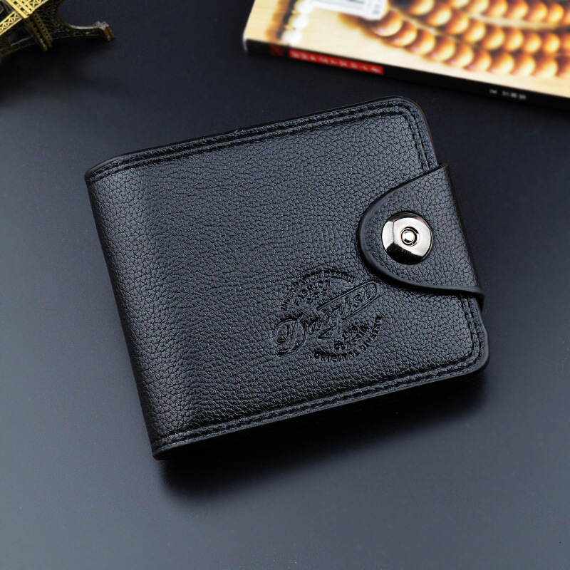 Designer Bag New Men's Wallet Short Fashion Magnetic Buckle Multi-card Slot Large Capacity Lychee Pattern Luxury Bag Leather Wallet