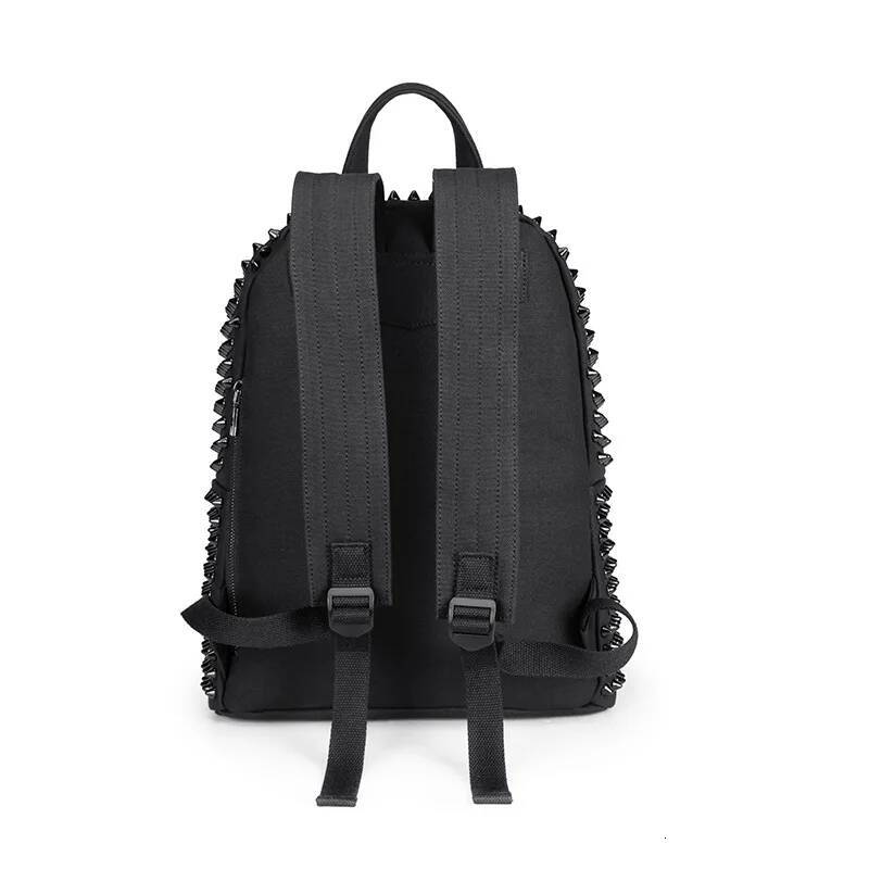Annmouler 2022 New Design Unisex Backpacks Punk Style Daypack Large Capacity Rivet Laptop Canvas Rucksack School Bags