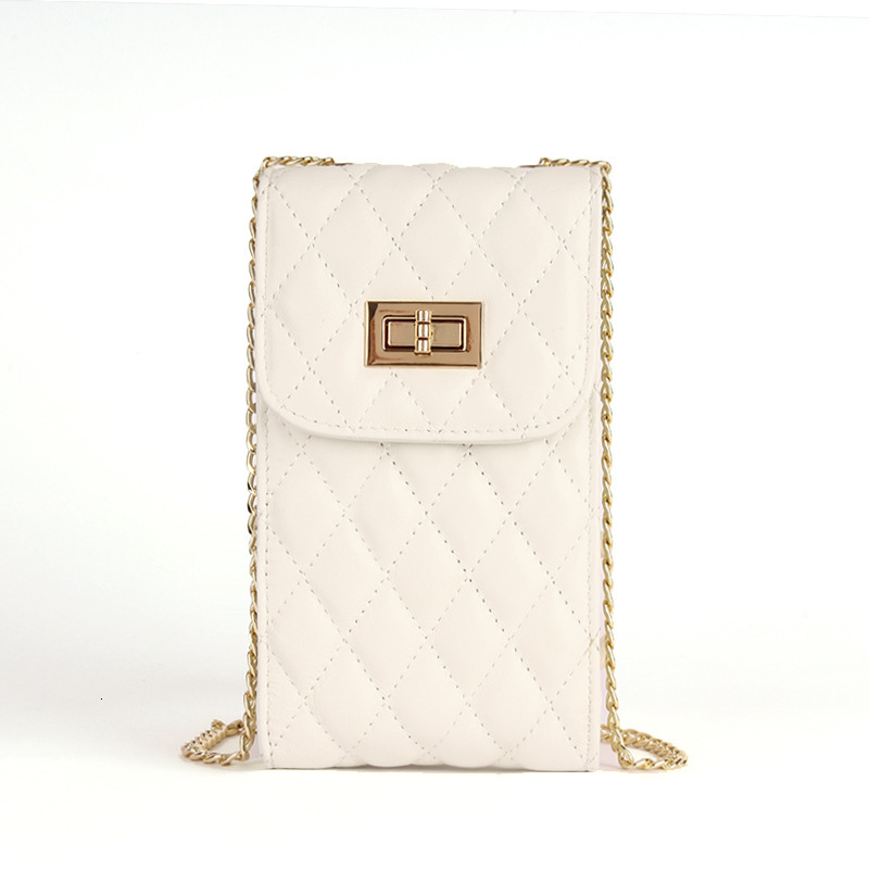 Korean Version Multifunctional Sheepskin Chain Bag Slanted Shoulder Bag Upright Phone Bag Luxury Bag Free Delivery Designer Leather Women's Bag