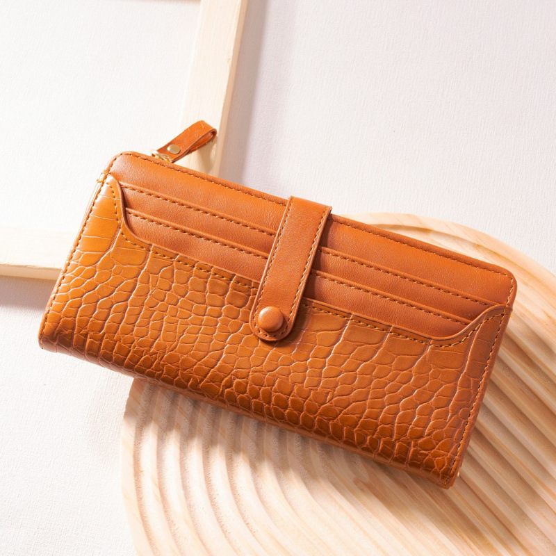 New Korean Style Luxury Bag Women's Wallet Long Fashion Clutch Alligator Pattern Zipper Buckle Creative Light Luxury Wallet For Women