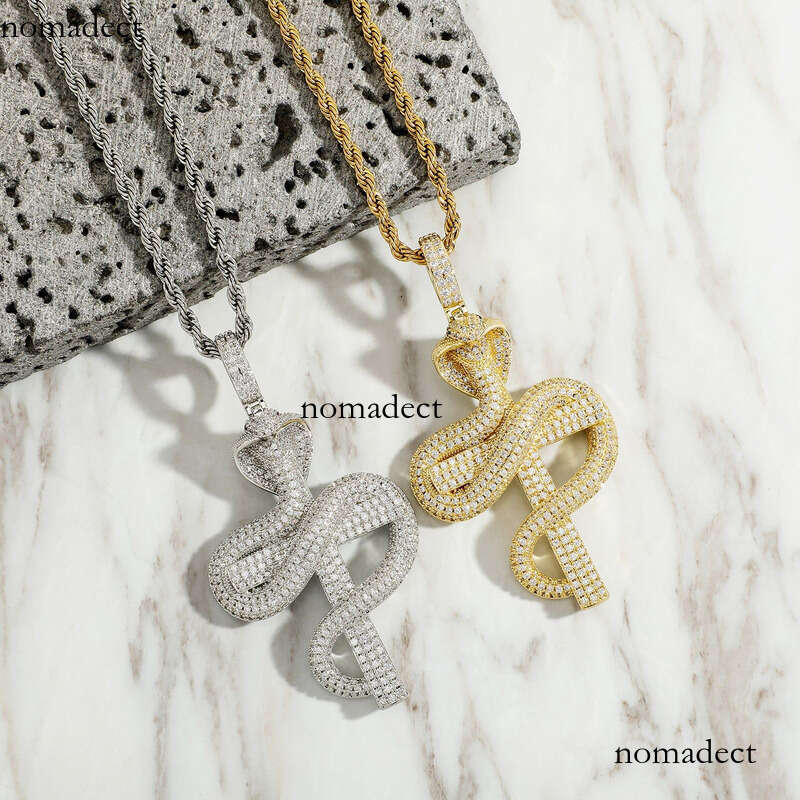 Unique Animal Pendant Simple Metal Texture Cobra Cross Necklace Jewelry