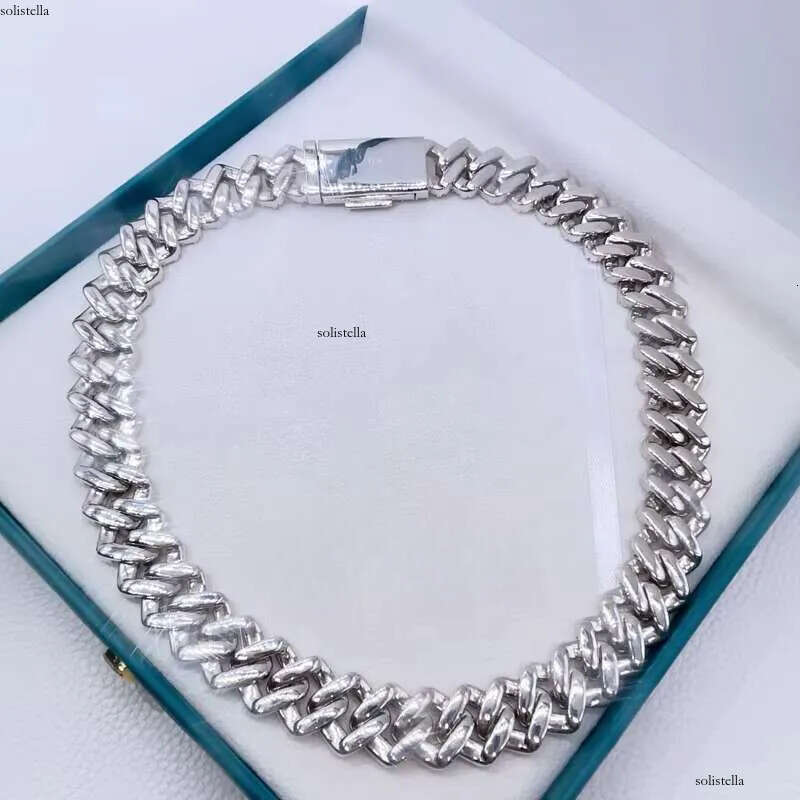 Drop Shipping Sterling Sier 20 mm Vvs Moissanite Hip Hop Cuban Chain Necklace