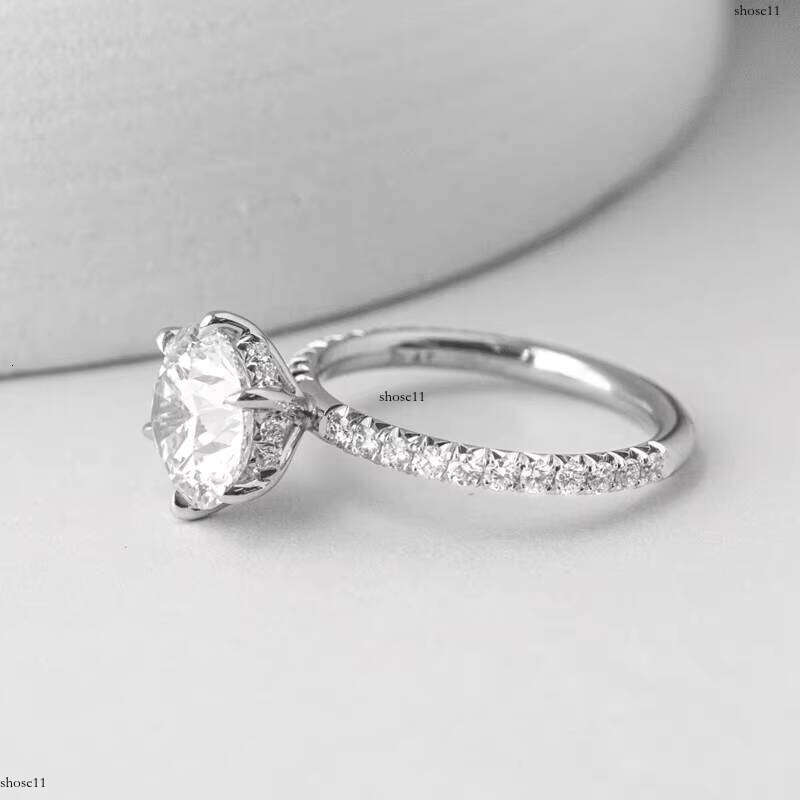 Xingguang Jewelry White Gold Ring 2.5ct 14k Round Cut Moissanite Dia Wedding Rings