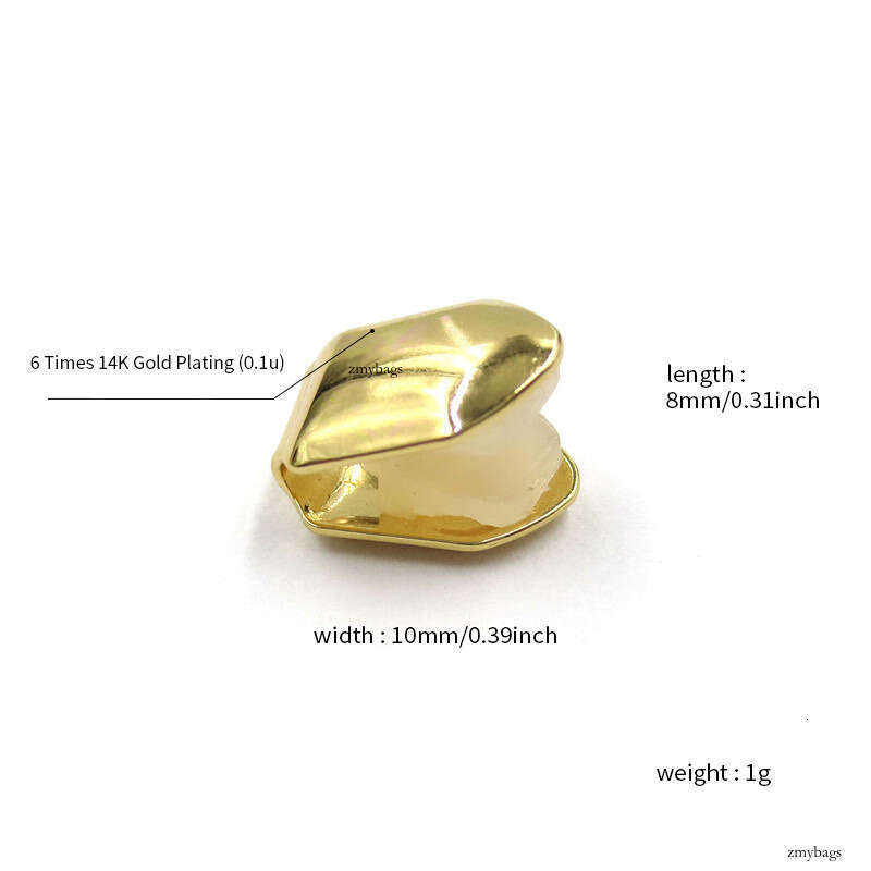 HIPHOP Single Tooth Real Gold Plated Hip Hop Jewelry Teeth