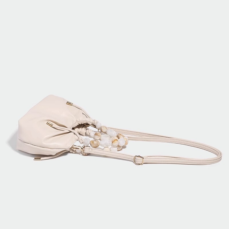 Soft Leather Wrinkled Cloud 2025 New Dewdrop Handheld Crossbody Bucket Bag ddmymoon