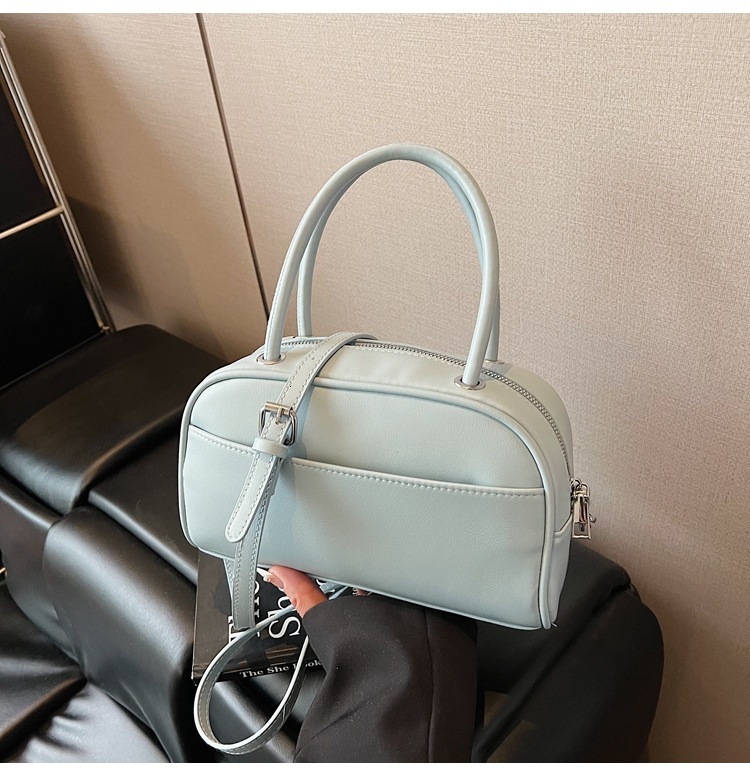 European And American Retro Boston Handbag For Women 2025 New High-end Simple Shoulder Designer Bag Crossbody Bag Elegant Trendy Luxury Bag Commuter B