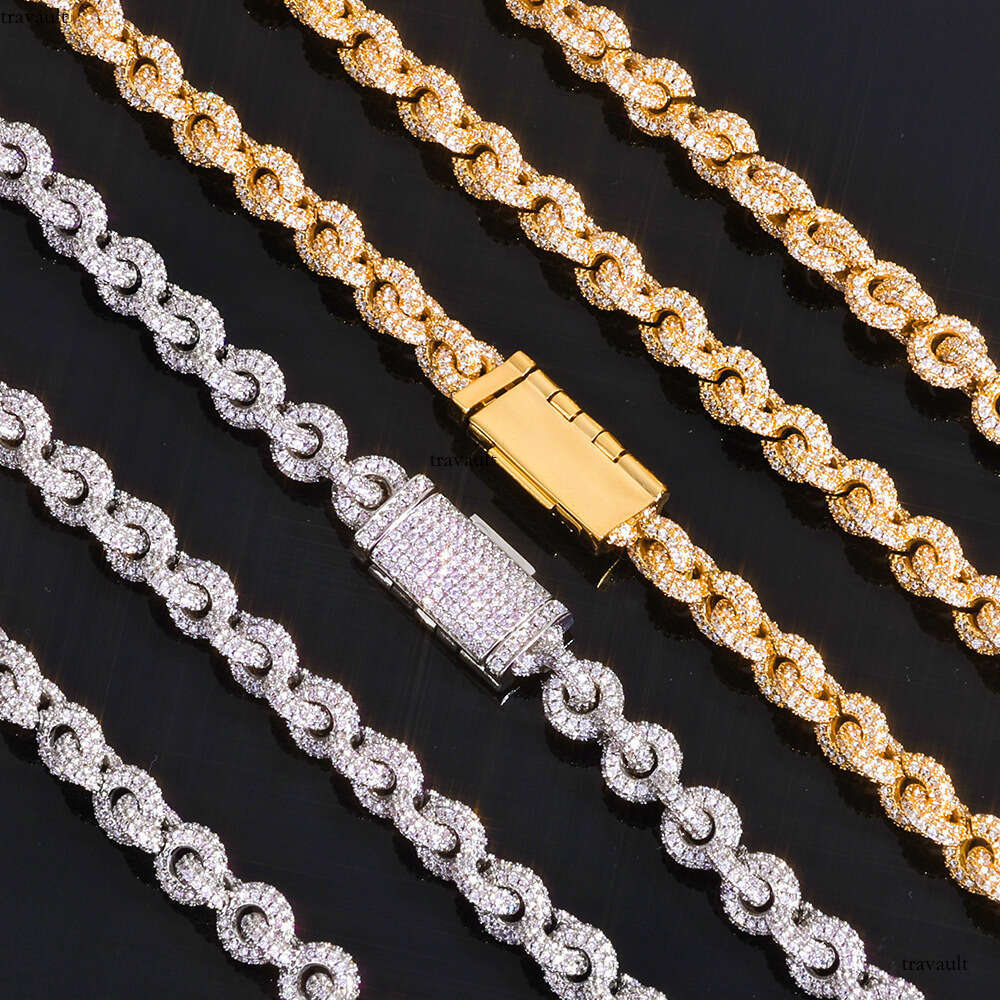 Hip-Hop Iced Out VVS Full Dia Moissanite Necklace High-Quality Light 0-Chain Men's Jewelry