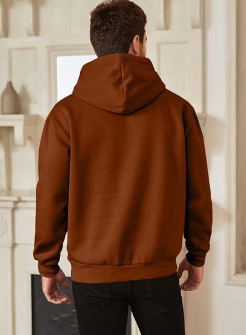 Casual Cotton Blend Men's Sports Top: Stylish Hiking Coat with Adjustable Hat