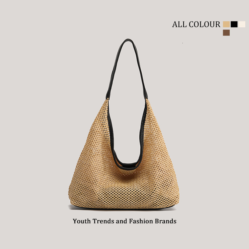 Niche Straw 2025 Summer New Woven Shoulder Tote Basket Bag ddmymoon