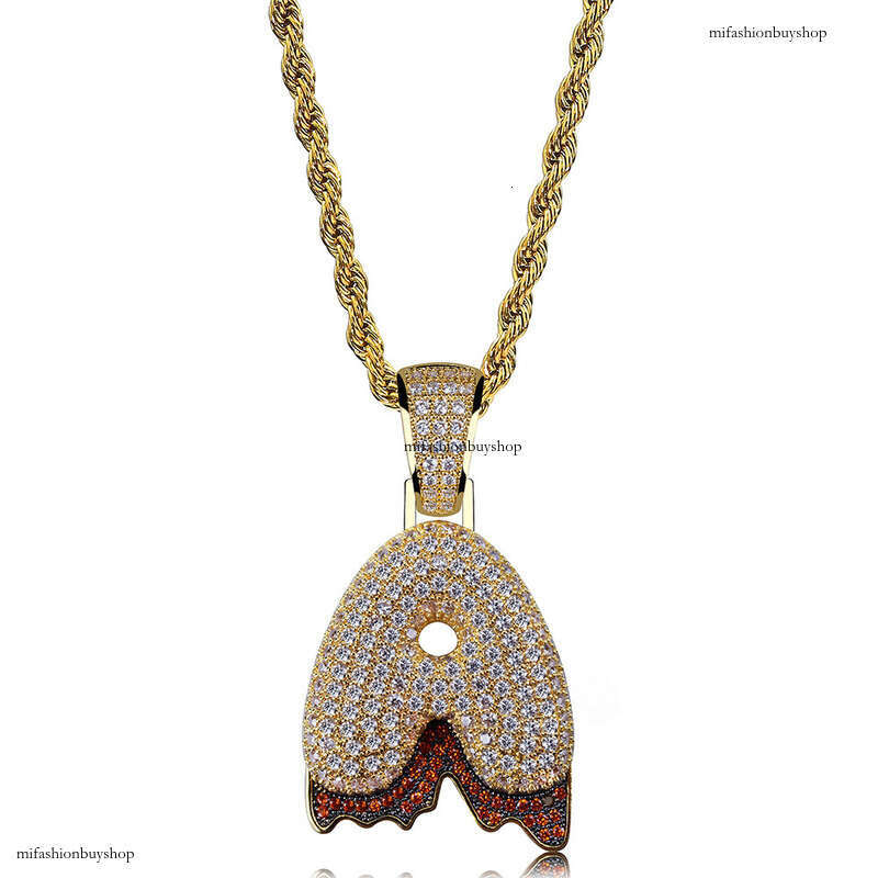 Hip Hop Personality Lava Rock English Letter Pendant DIY Splicing Micro Pave Moissanite chain Men's Trendy Necklace