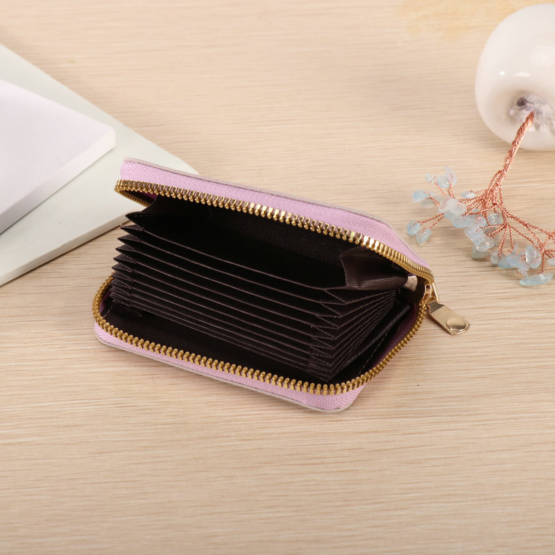 New Compact And Exquisite High-end Women's Card Holder Large Luxury Bag Capacity Short Fashion Simple Solid Color Zipper Coin Purse Premium