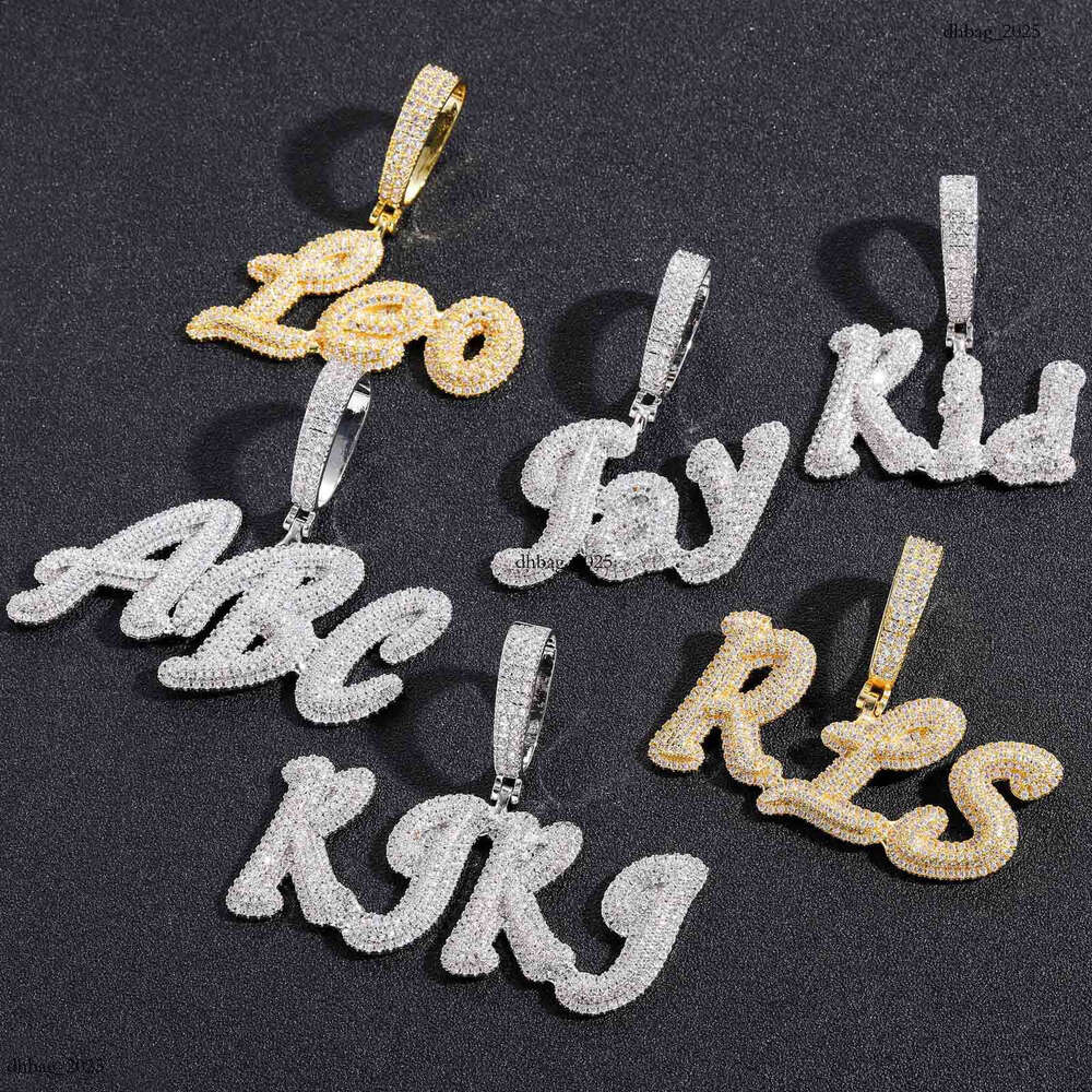 Personalized Custom Signature Letter Uppercase and Lowercase Mixed Splicing DIY Combination Hip Hop Necklace