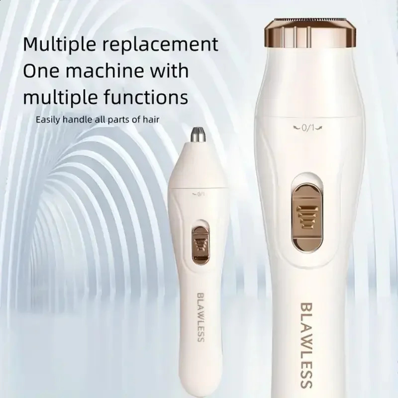 1pc Blissful 3-in-1 Electric Hair Removal Kit for Women - USB Rechargeable Trimmer Nose Hair Clipper Full Body Epilator 250805