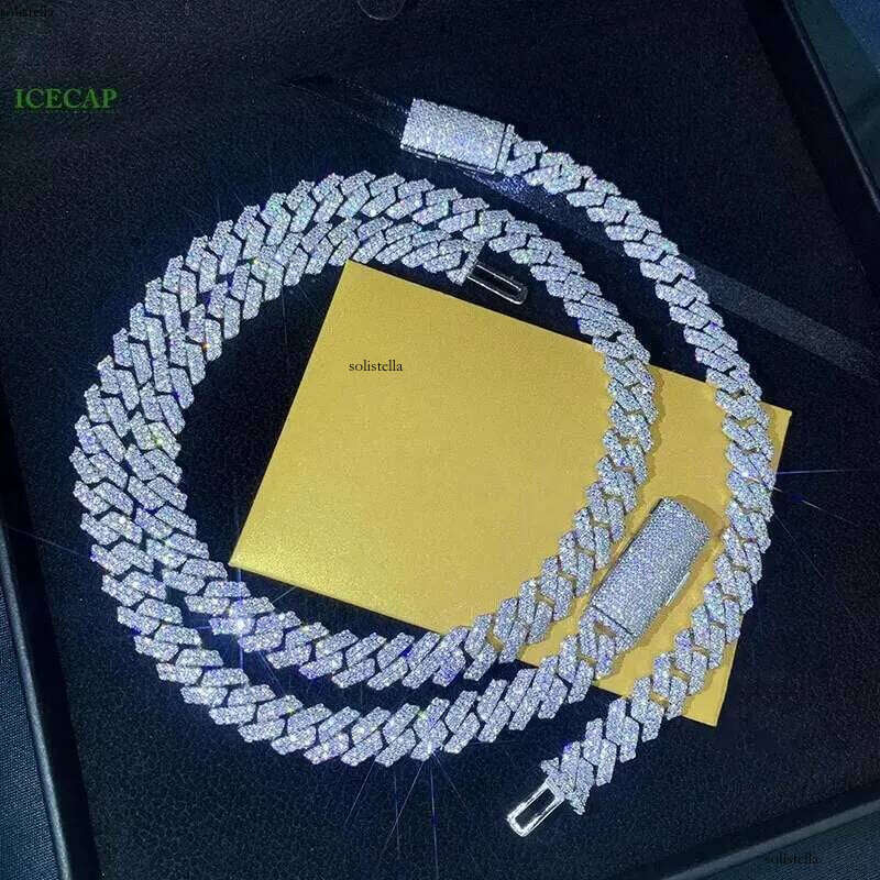 Fashion 2023 Sell Jewelry Ice Out Vvs Dia Hip Hop Link S Sterling Sier Moissanite Cuban Chain Necklace