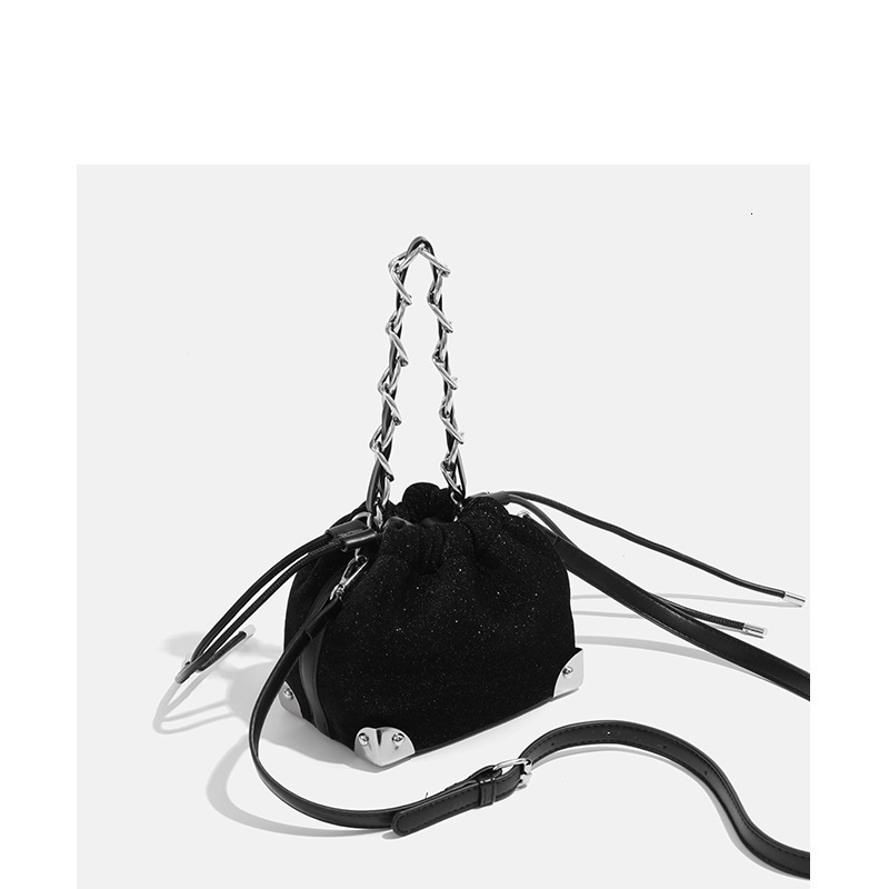 Drawstring Simple Galaxy Sparkling Crossbody Bucket Bag for Women 2025 New Model ddmymoon