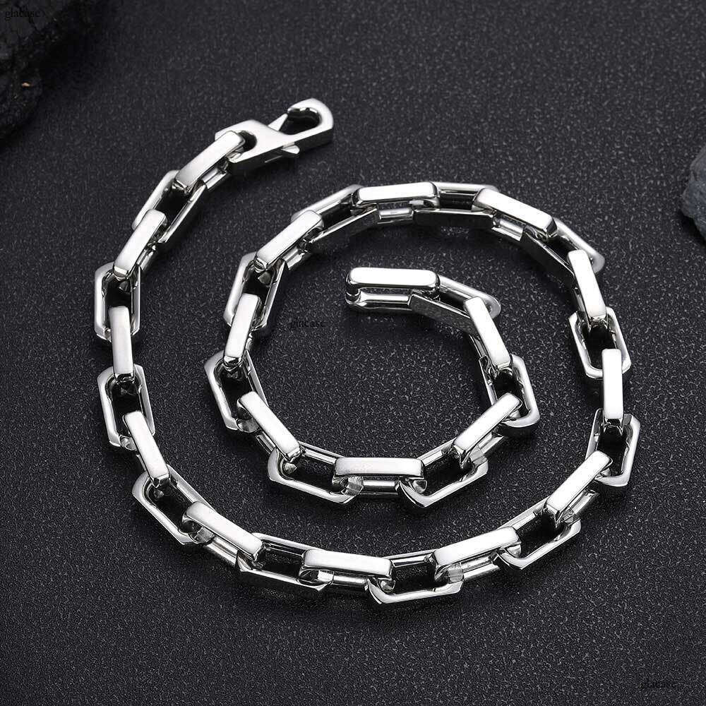 Hip Hop 9mm Stainless Bamboo Chain Trendy Brand Personality Titanium Steel Necklace Men's Jewelry