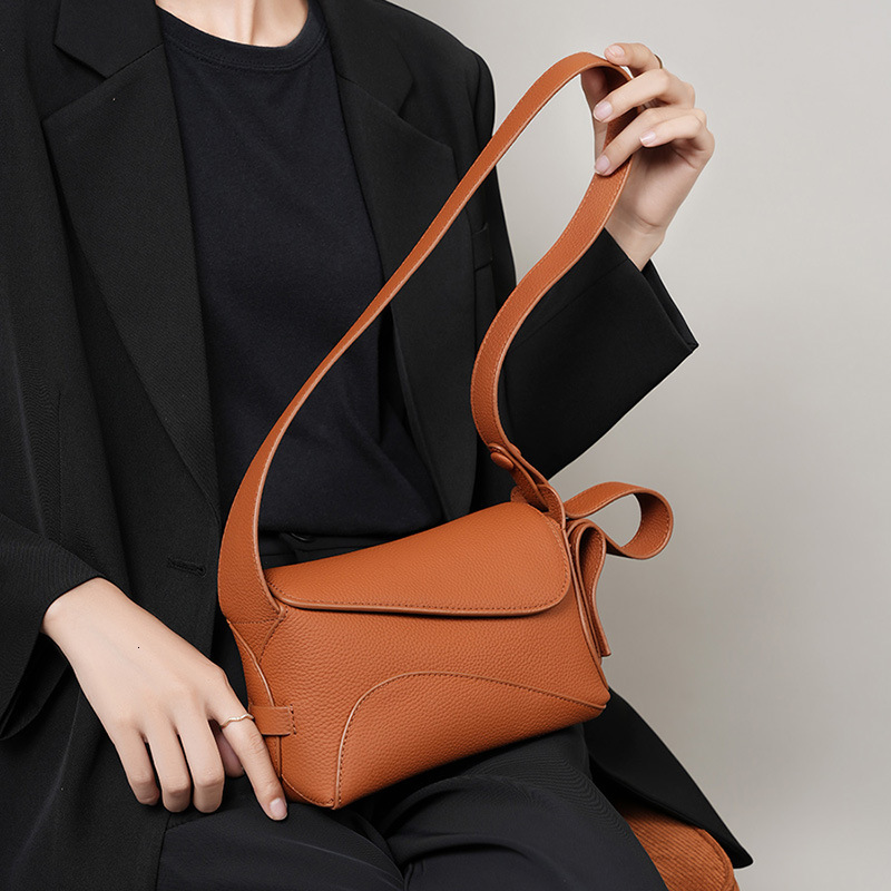 Genuine Leather Large Capacity Underarm For Women Summer New Versatile Shoulder Crossbody Tote Bag