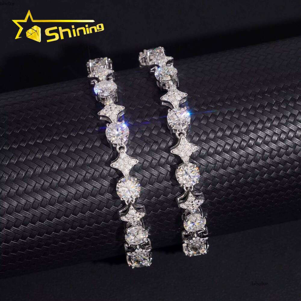 New Design Sterling Sier Gold Plated VVS Moissanite Pass Dia Test Sparkling Bracelet