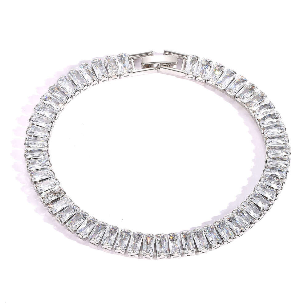 7mm T Cubic Men's Bracelet Hip Hop Alloy Full Zirconia Personality Accessory