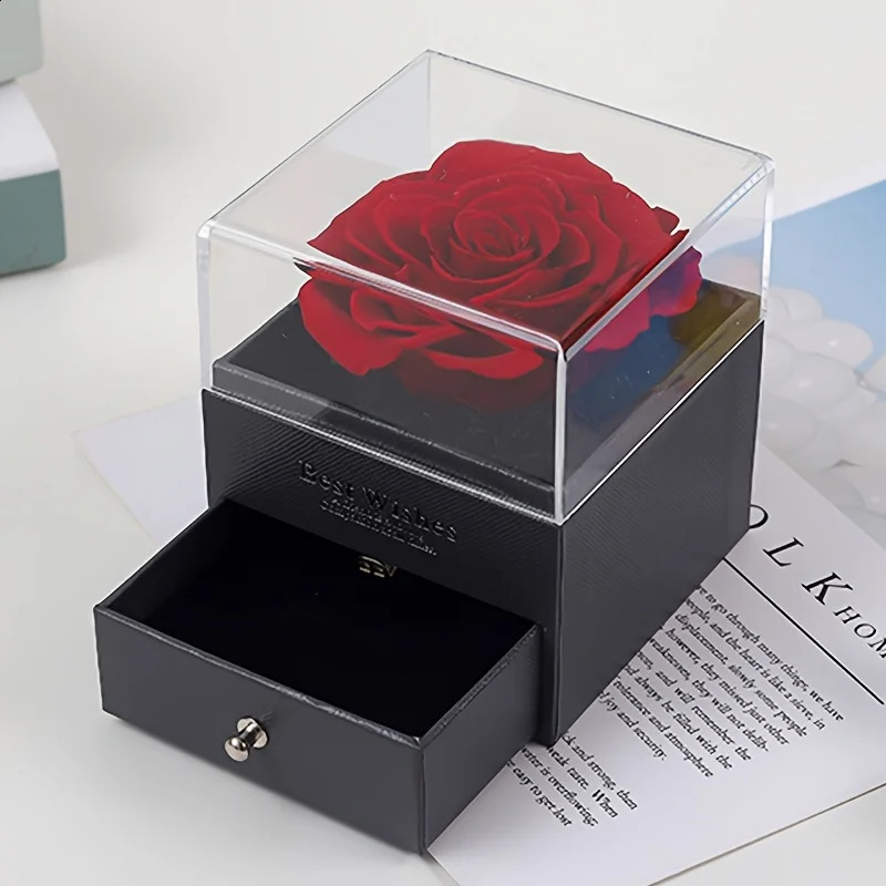 Elegant Infinity Heart Shape Pendant Necklace With Rose Gift Box For Girlfriend Wife Christmas Valentine Anniversary Gift 250805