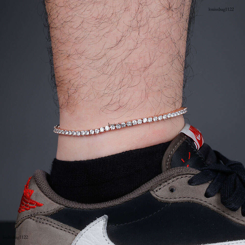 3/4/5/6MM Light High-End Starry Sky for Women Minimalist Style Niche Exquisite Geometric Anklet with Rhinestones