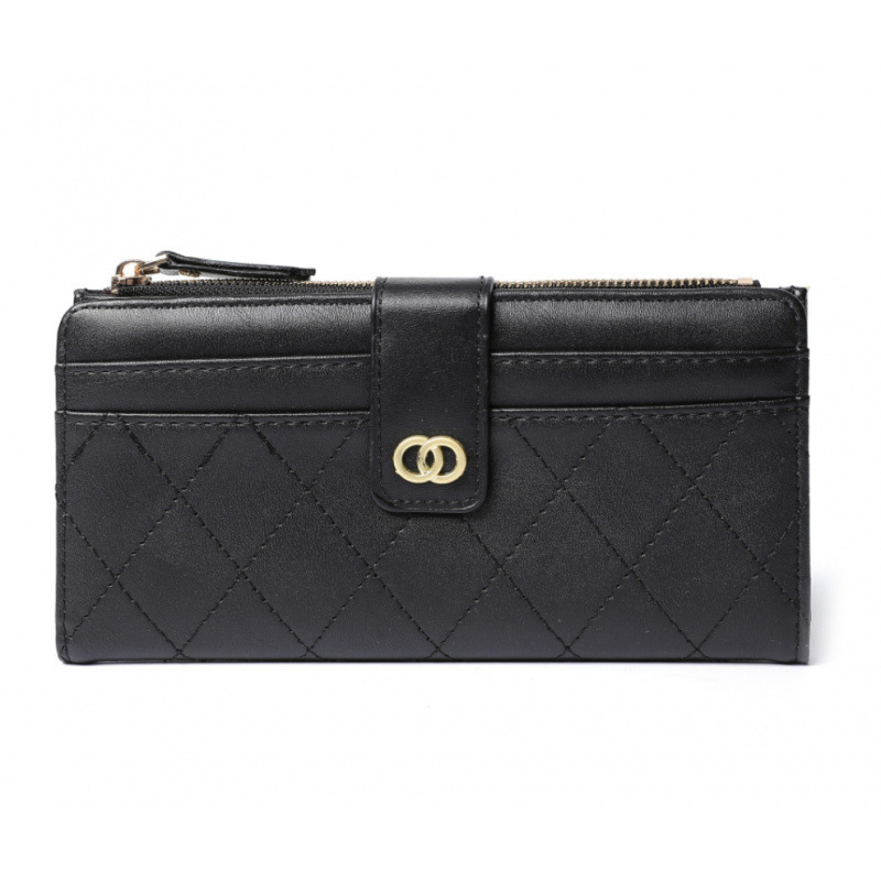 LENGRUI Buckle Vertical Women's Korean Style Multi-card Luxury Bag Slot Short Coin Purse Card Holder Small Wallet Zipper Fashion Handbag