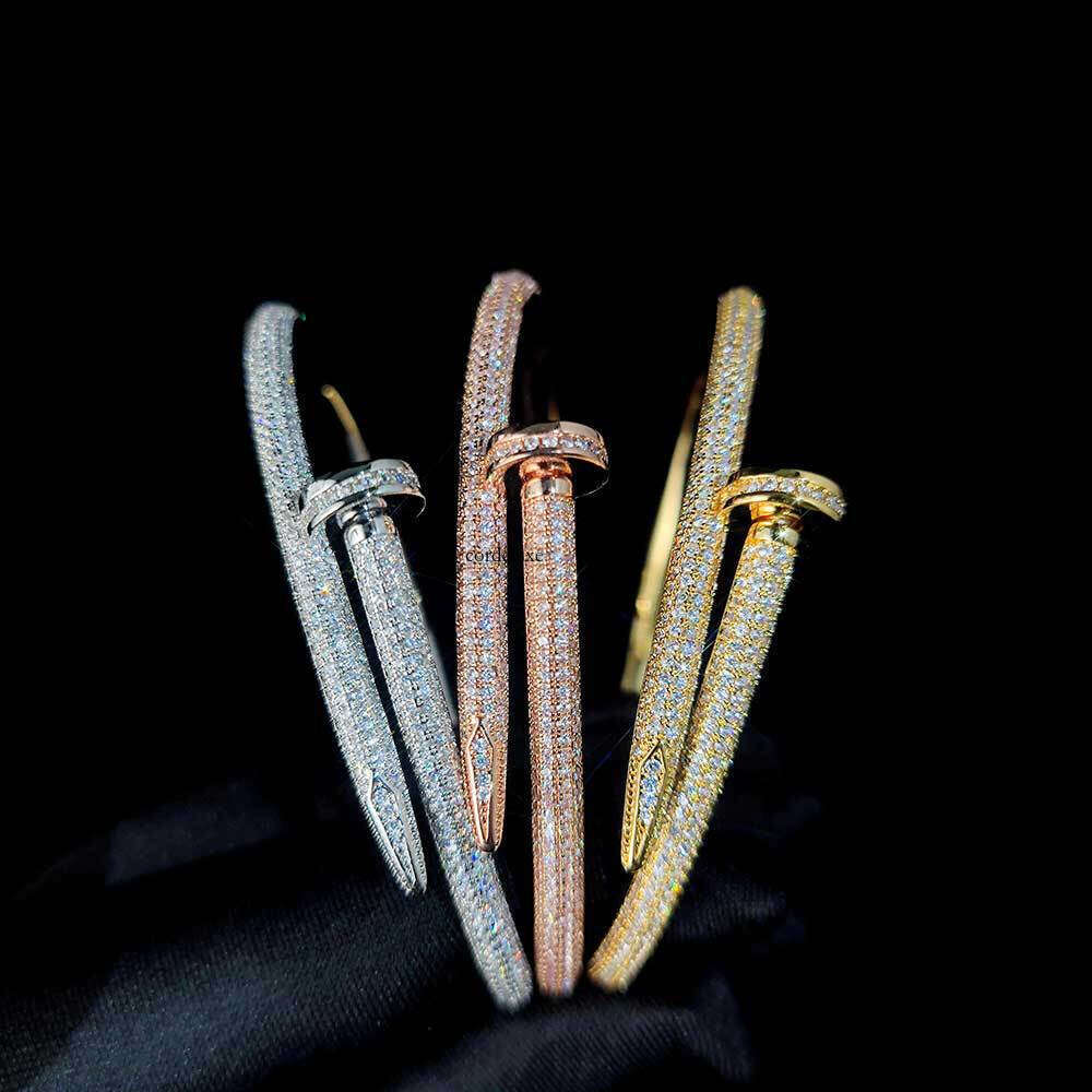 Hip-Hop Full Dia Stud Jewelry Micro-Inlaid Zircon Trendy Brand Personality Men's Carriage Bracelet