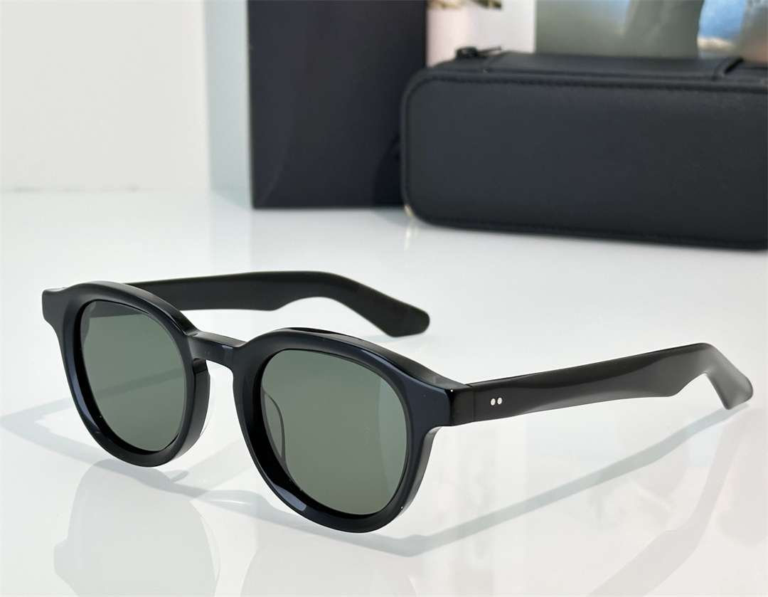 Fashion trend designer Dahven sunglasses mens vintage classic round shape high-grade acetate sun glasses summer retro leisure style Anti-Ultraviolet Come with case