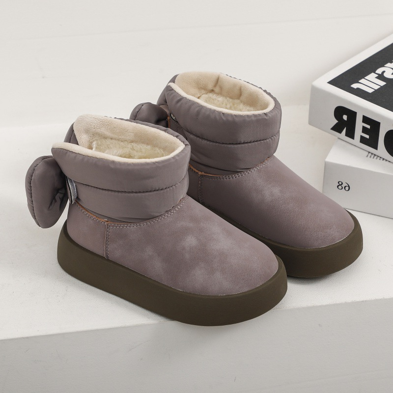 Free shipping designer Boots Winter childrens fashionable midsole cotton boots bow princess snow boots childrens shoes