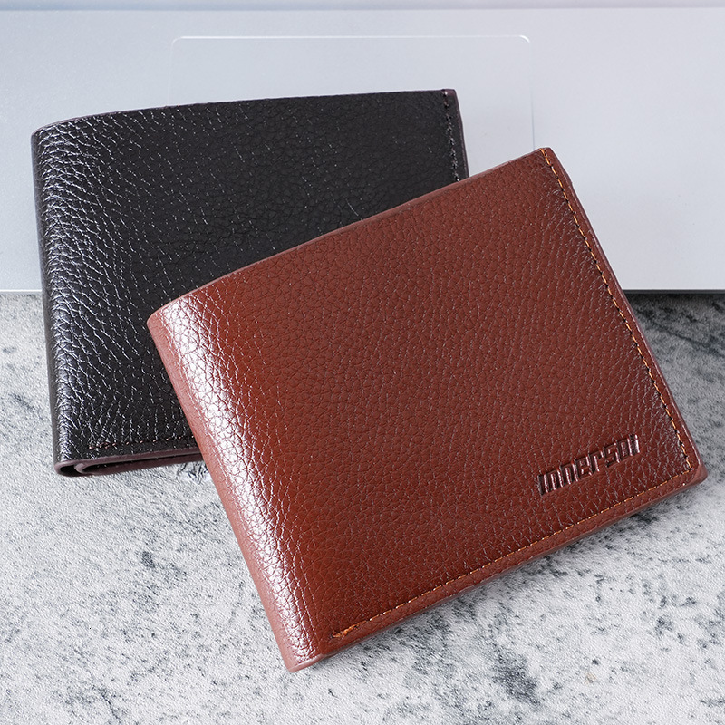 Short Wallet With Zipper Men's Leather Wallet Horizontal Men's Wallet Wholesale Ultra-thin Student 80% Off Luxury Bag Simple PU Leather