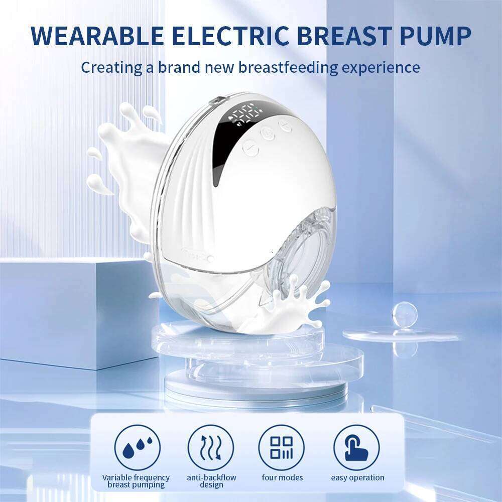 Wearable 210ML Large Capacity Hands Free Electric Portable Breast Pump BPA-free with LED Display 4 Modes & 12 Levels