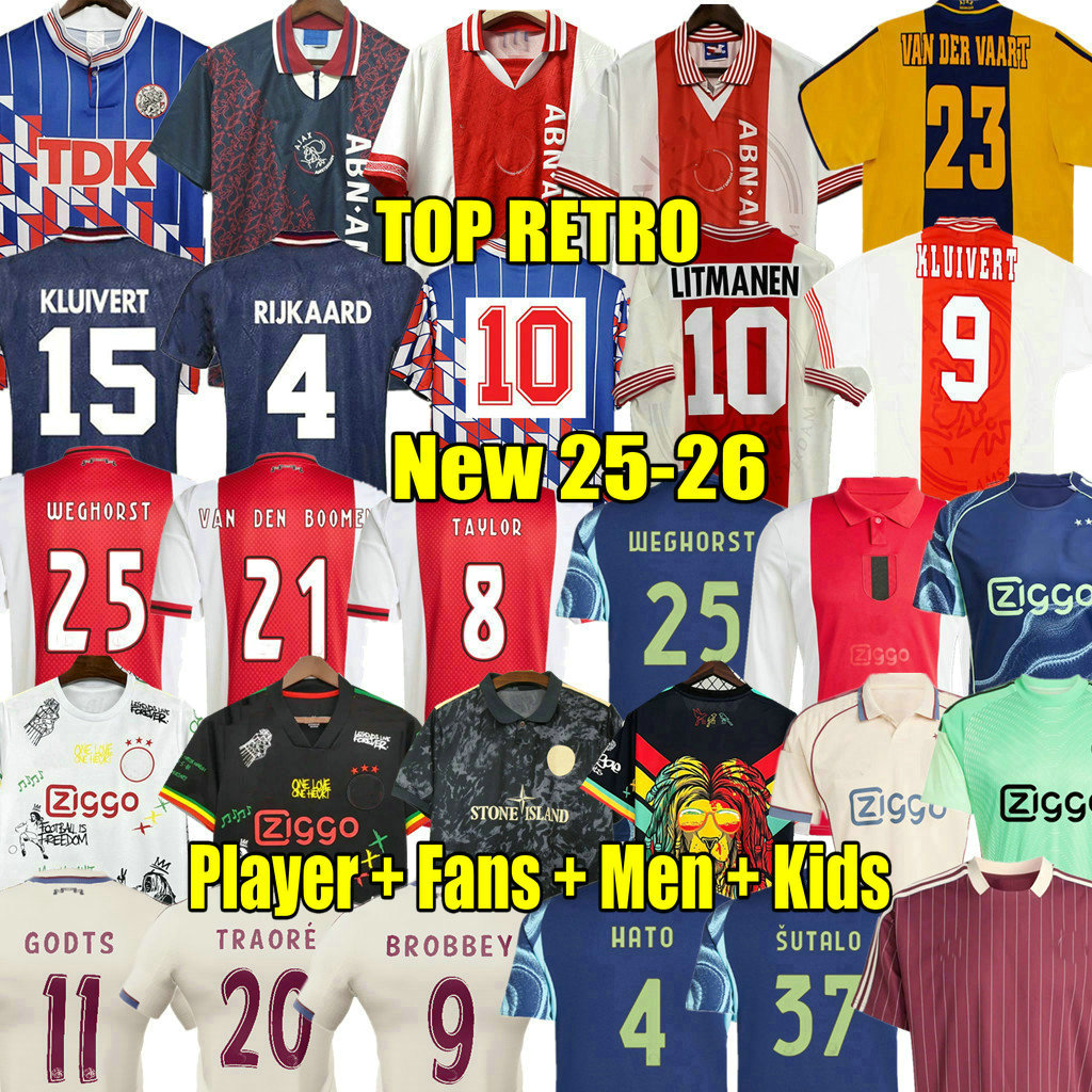 AKPOM 25 26 BROBBEY 2025 2026 LITMANEN Retro 94 95 96 CRUIJFF Soccer jerseys 89 90 KLUIVERT SEEDORF RIJKAARD Classic 00 01 CRUIJFF Football shirt Vintage DAVIDS TAYLOR